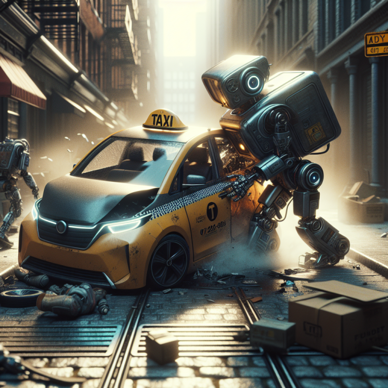 Que se passe-t-il quand un robot taxi et un robot livreur ont un accident ? Que se passe-t-il quand un robot taxi et un robot livreur ont un accident ?